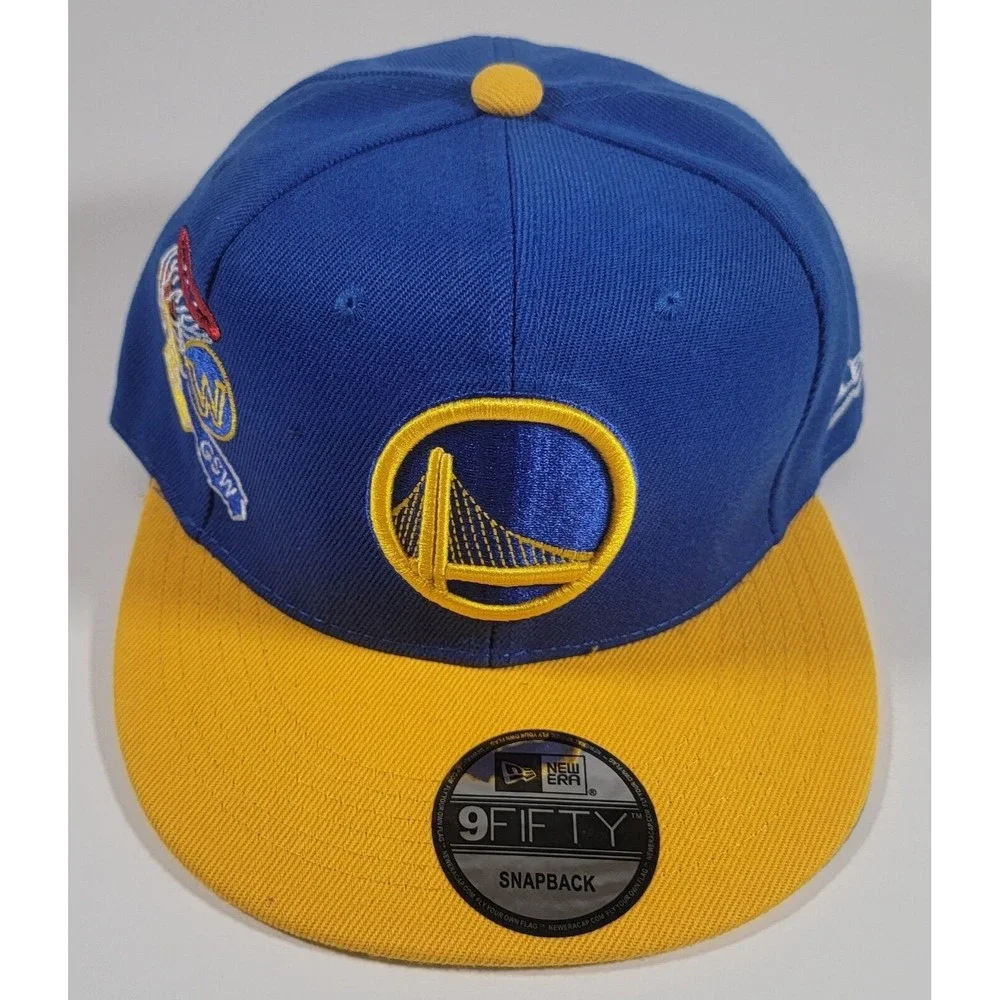 Golden State Warriors Basketball Cap New Era Adjustable Snapback Hat Fan Out NBA - Picture 5 of 10
